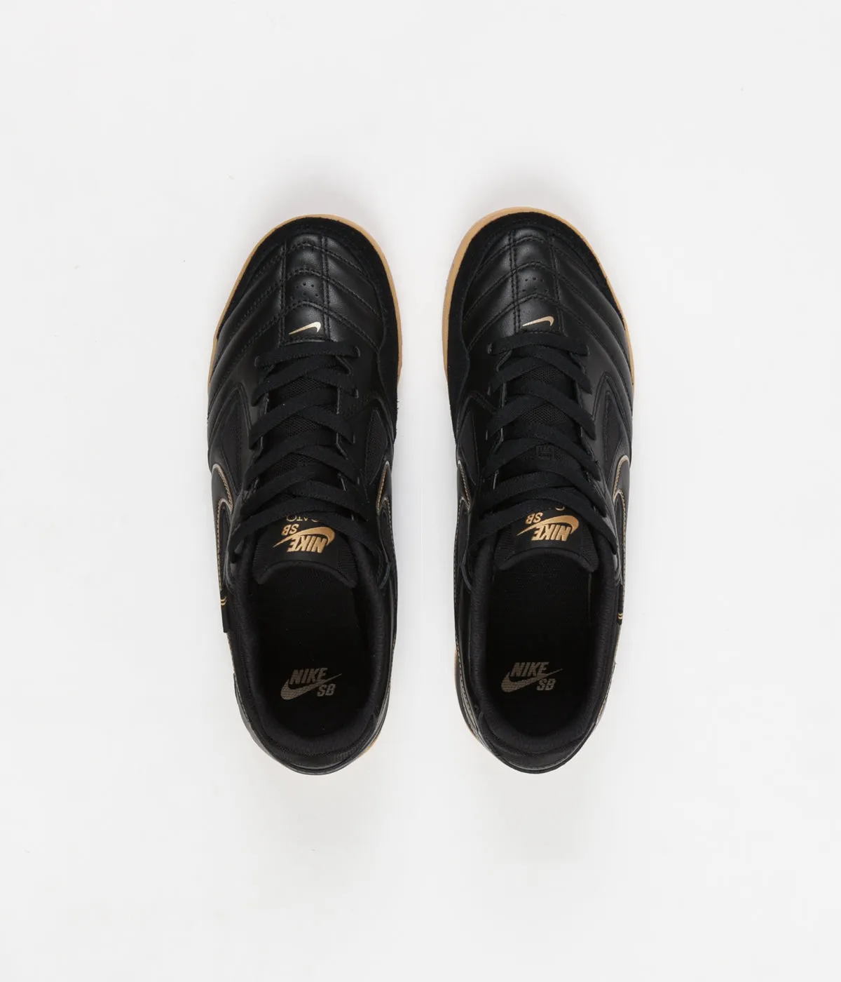 Nike SB Gato Shoes - Black / Black - Metallic Gold - Gum Yellow