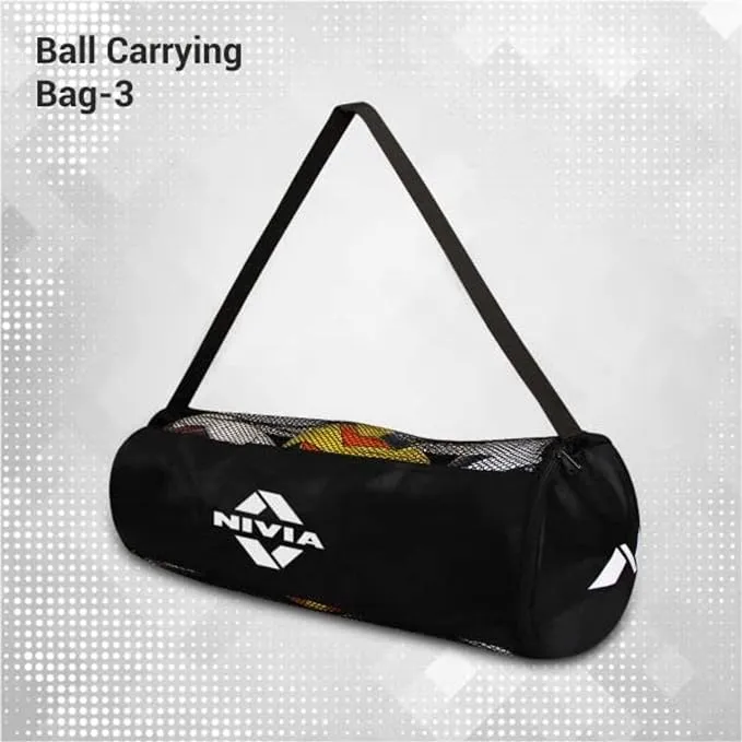 Nivia Ball Carrying Bag for 9 Balls, Polyester (Black)