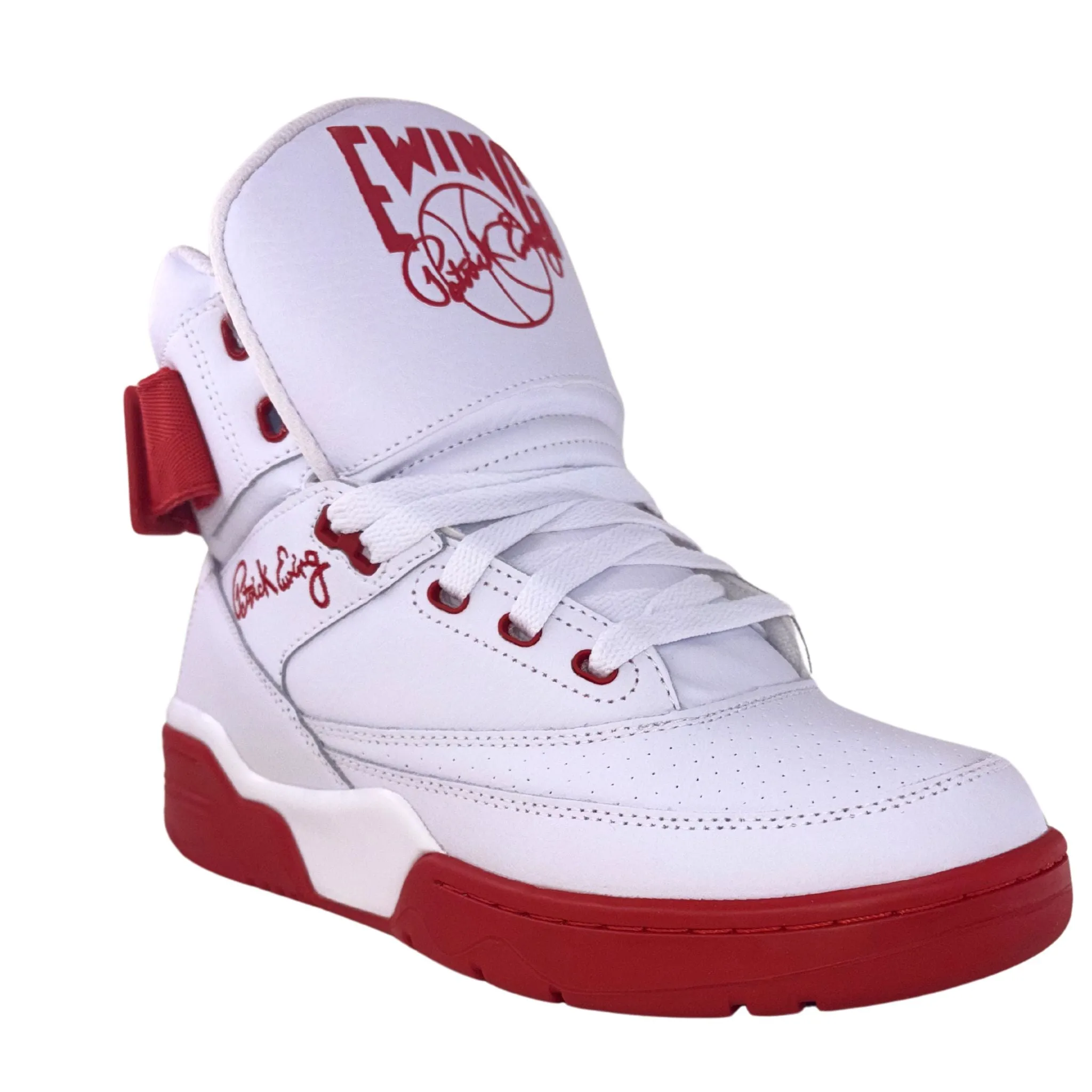 Patrick Ewing Athletics Men's 1BM00554-128 33 HI OG White Red Basketball Shoes