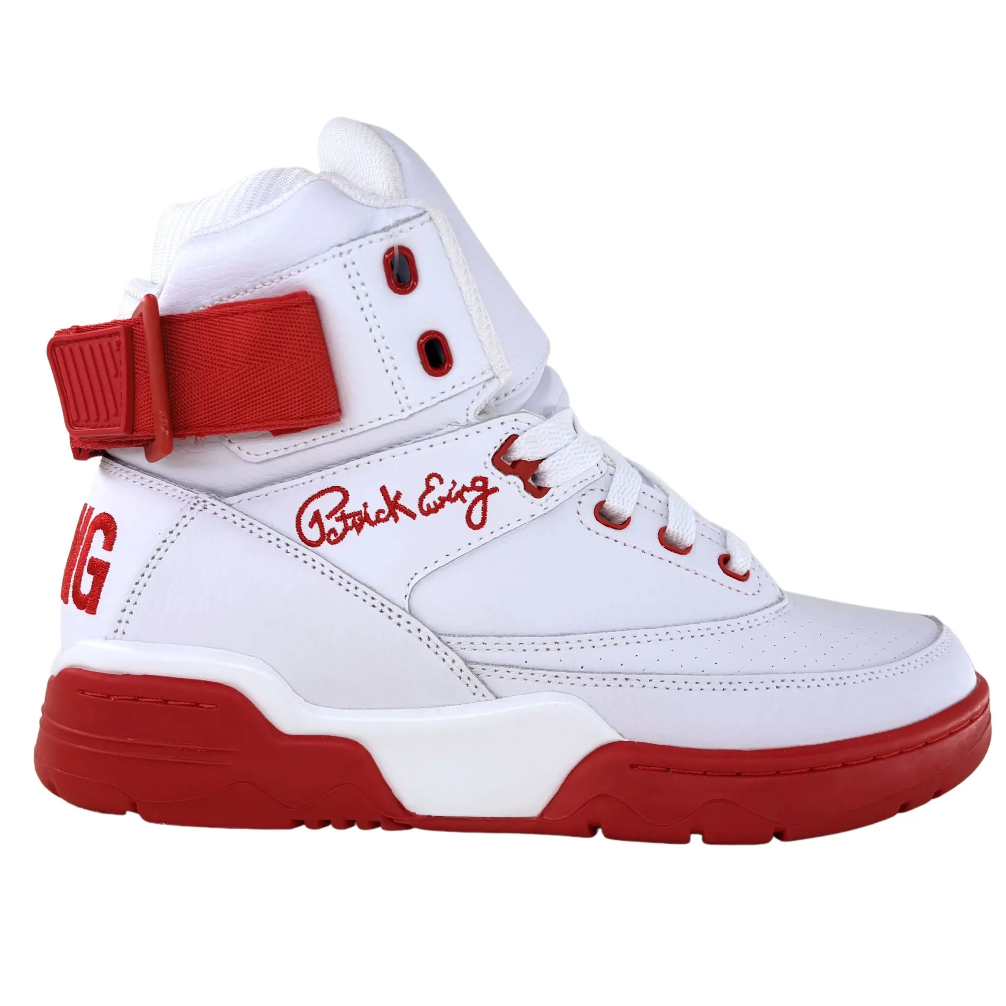 Patrick Ewing Athletics Men's 1BM00554-128 33 HI OG White Red Basketball Shoes