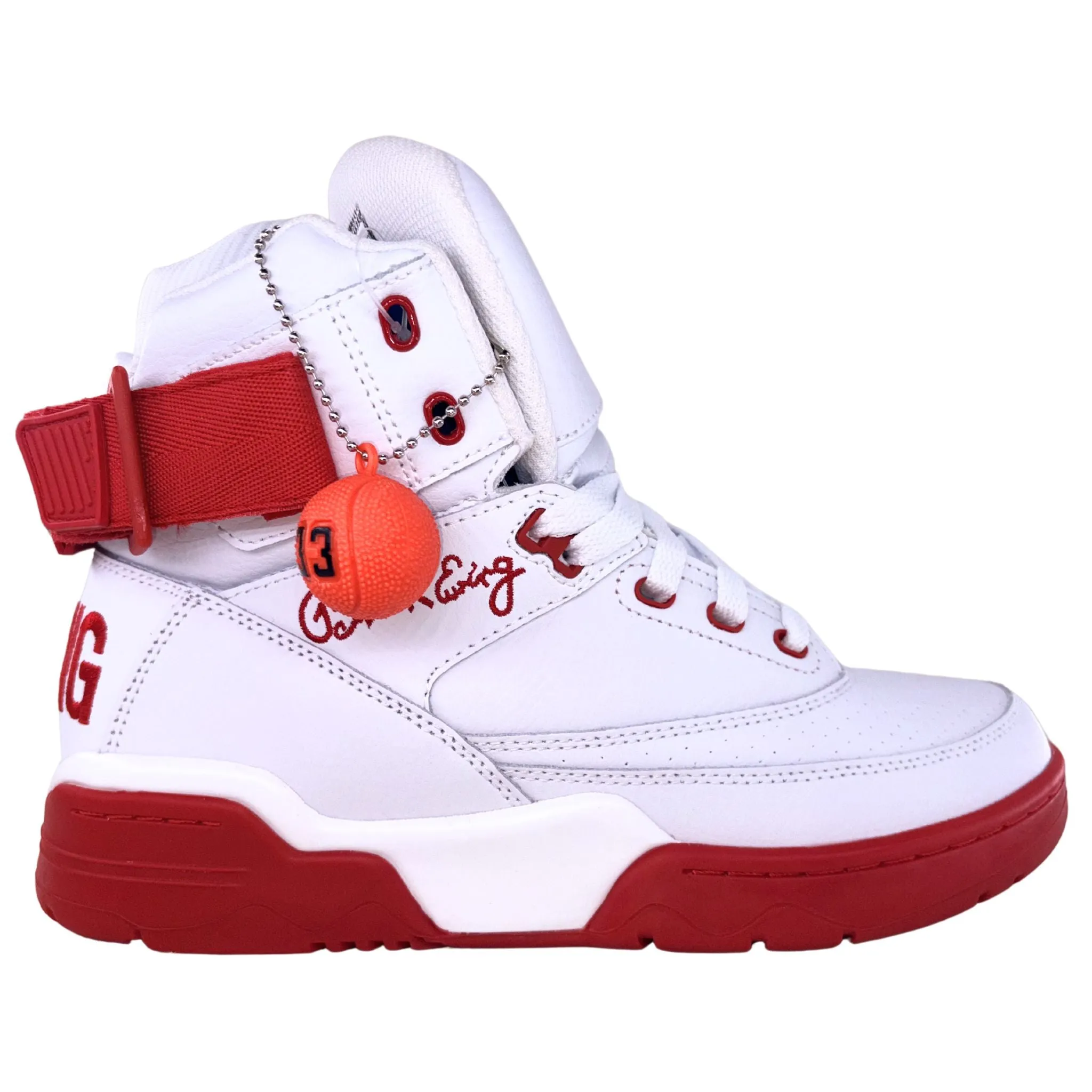 Patrick Ewing Athletics Men's 1BM00554-128 33 HI OG White Red Basketball Shoes