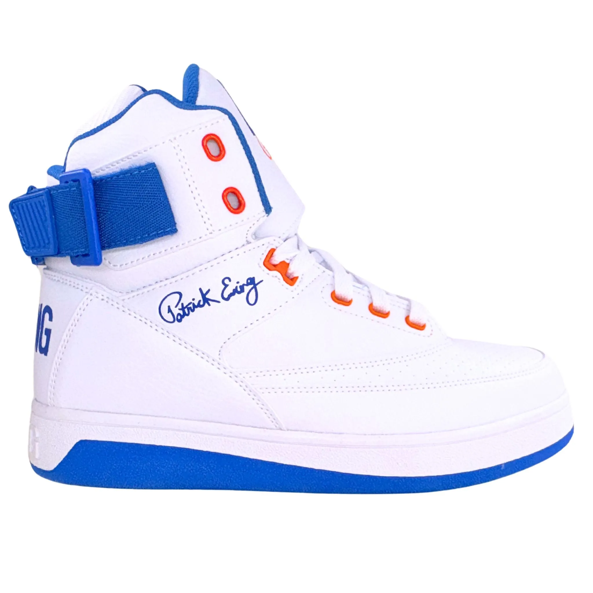 Patrick Ewing Athletics Men's 1BM00640-132 33 HI ORION White Blue Orange Basketball Shoes