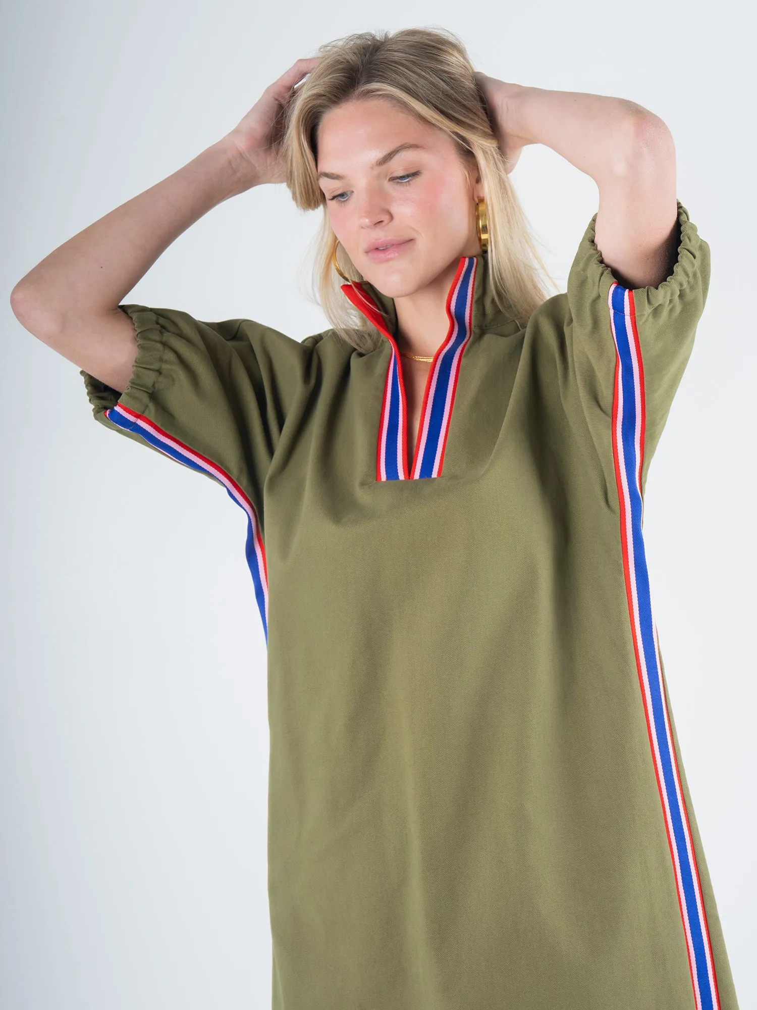 Poppy Caftan- Army Twill