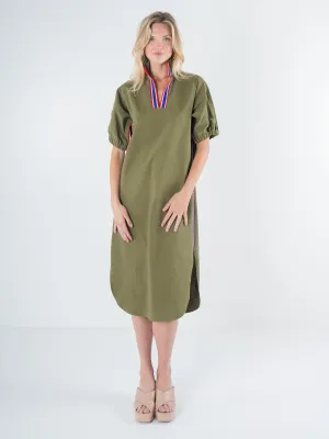 Poppy Caftan- Army Twill