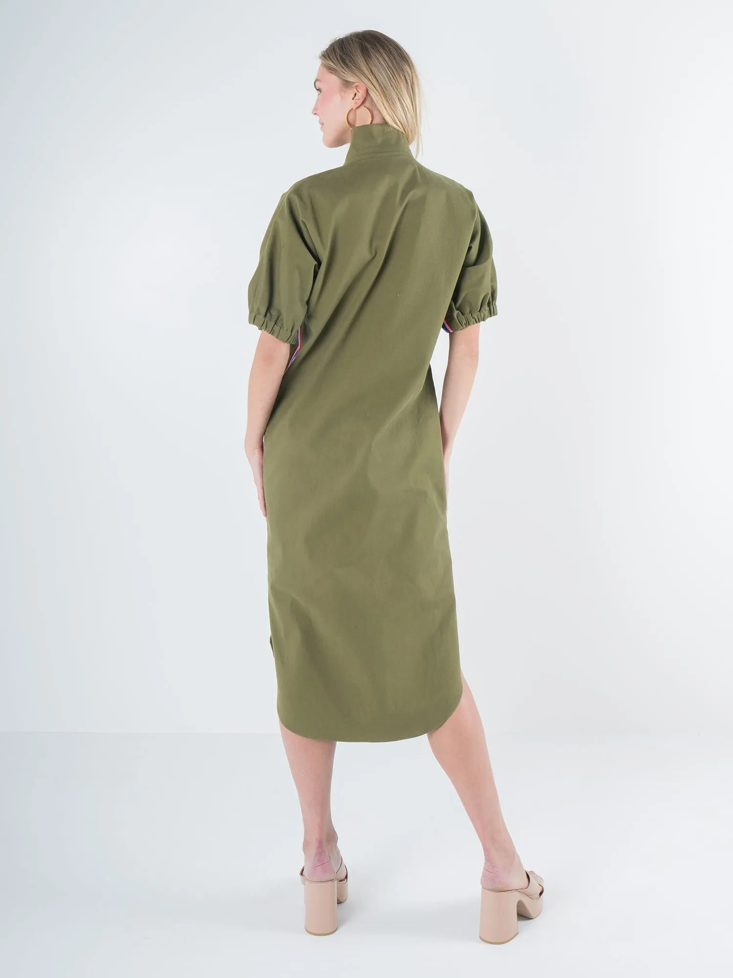 Poppy Caftan- Army Twill