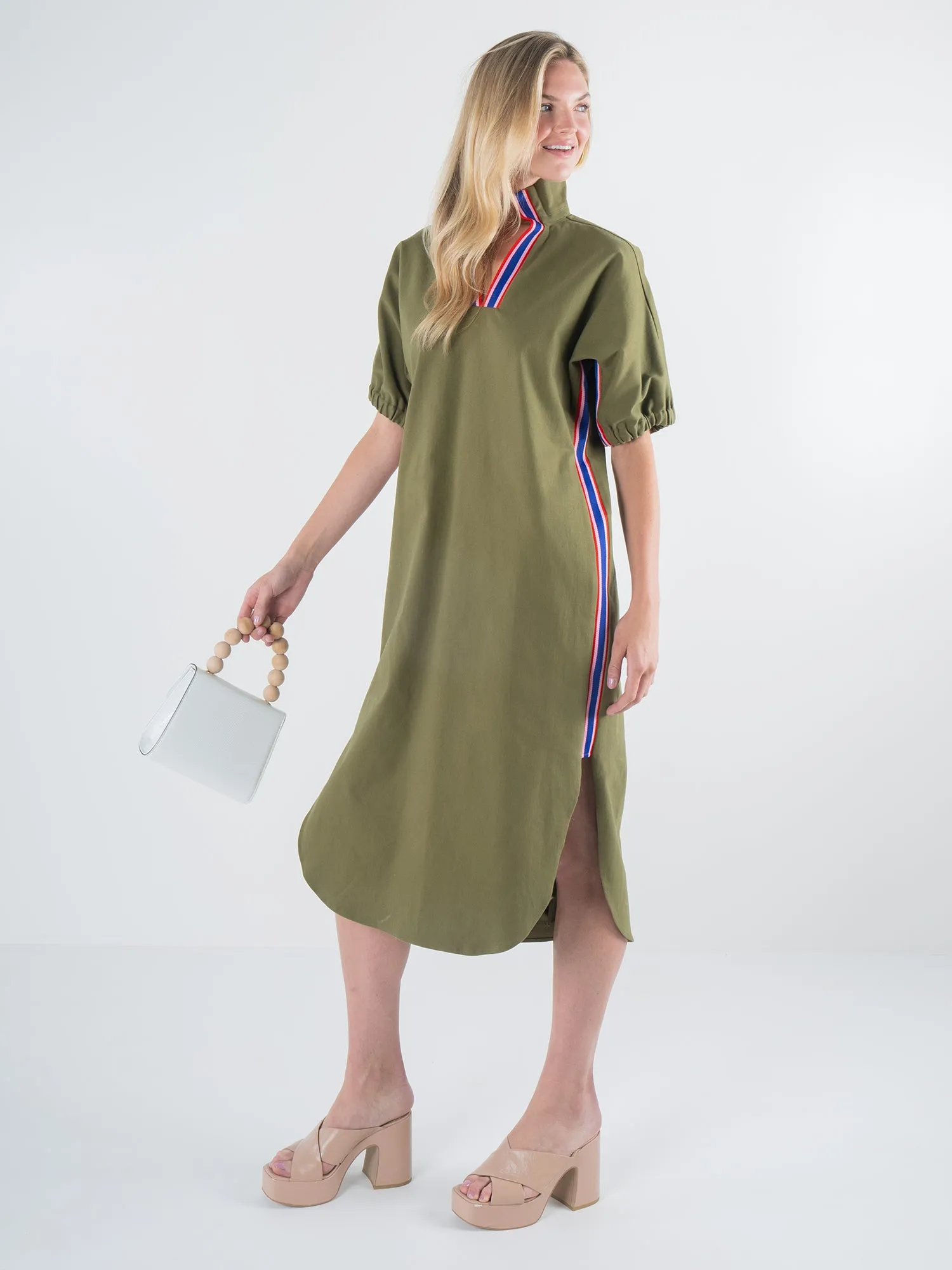 Poppy Caftan- Army Twill