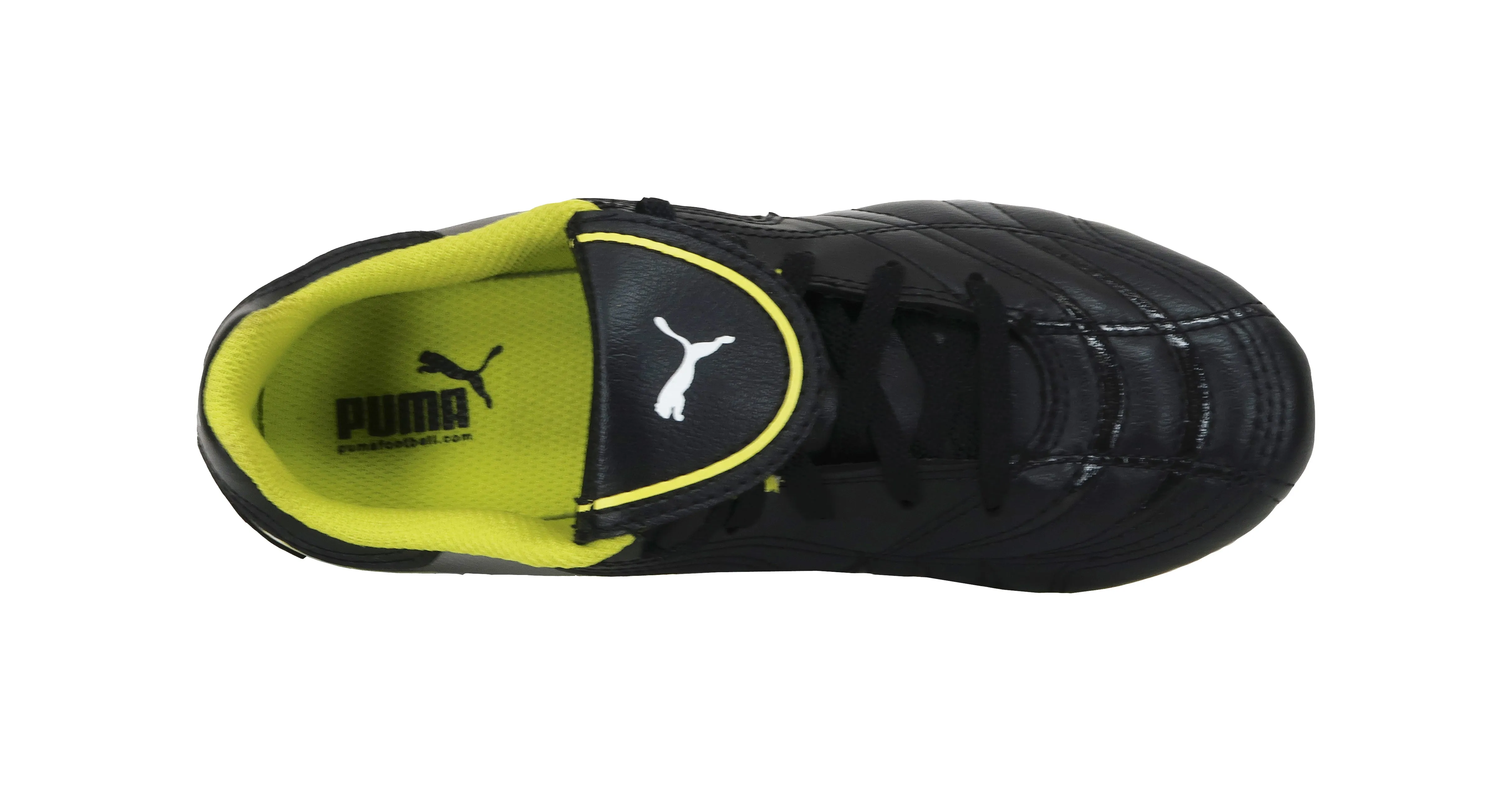 Puma Big Kids Power Cat Black/Fluo Yellow Soccer Cleats