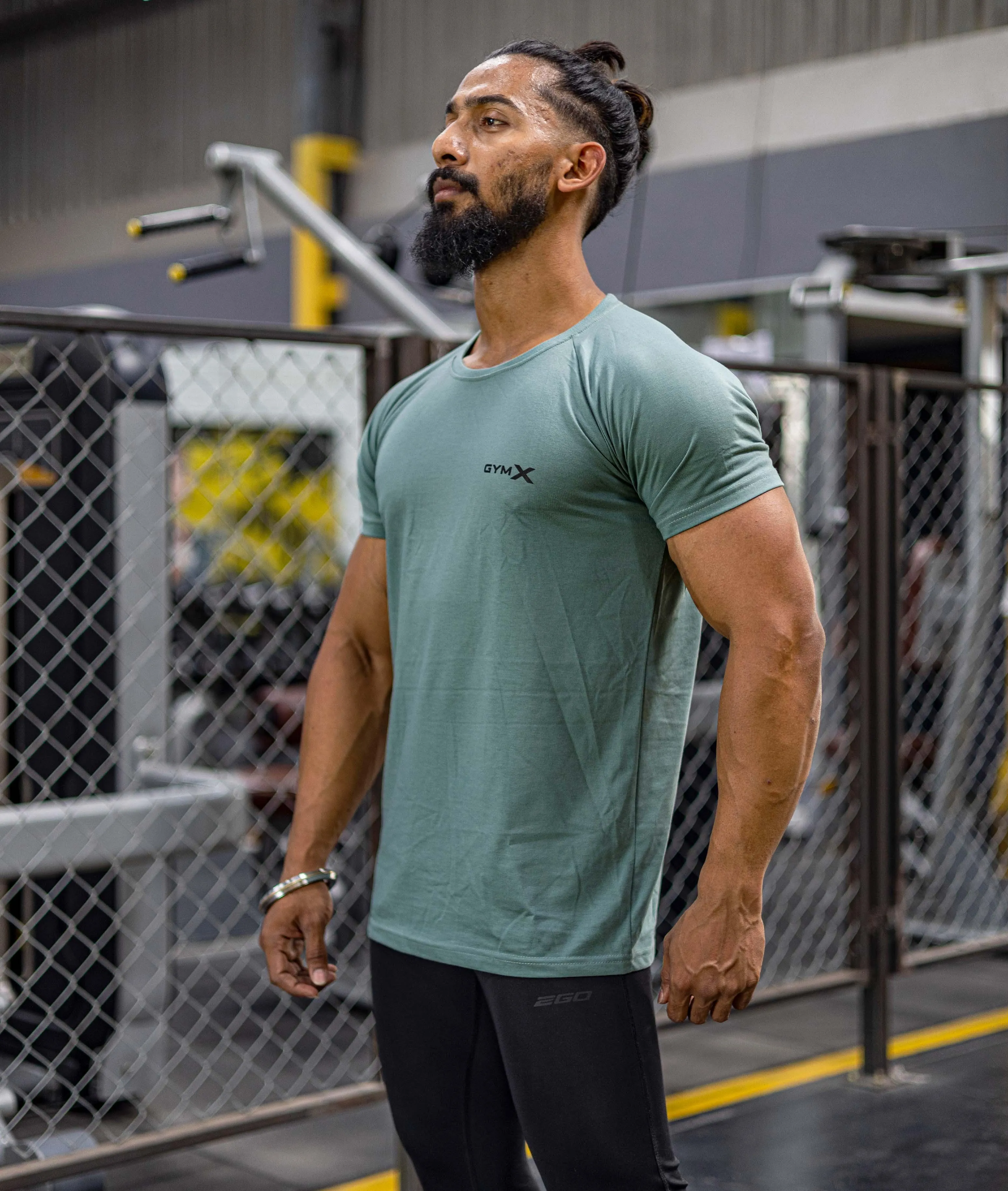 Pure Cotton GymX Tee: Mint Green - Sale