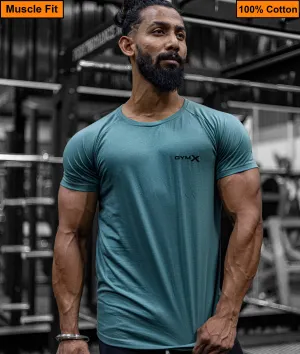 Pure Cotton GymX Tee: Mint Green - Sale