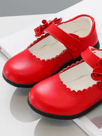 Red Mary Jane Flats by Liv and Mia