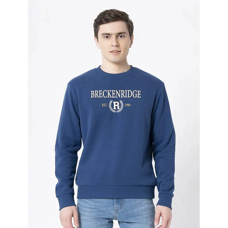 RedTape Airforce Blue Casual Sweatshirt for Men | Stylish Graphic Print | Full Sleeve