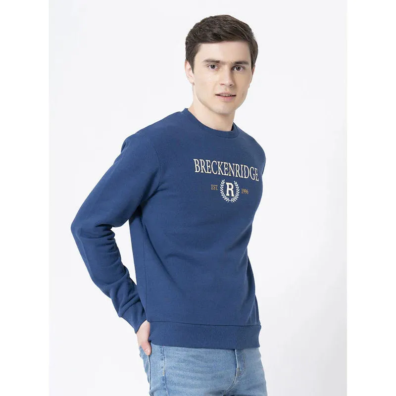 RedTape Airforce Blue Casual Sweatshirt for Men | Stylish Graphic Print | Full Sleeve