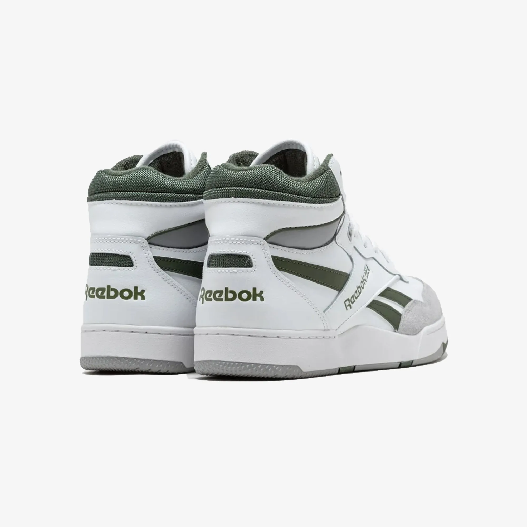 Reebok | BB 4000 II MID  { WHITE/COLD GREY 3/GREEN