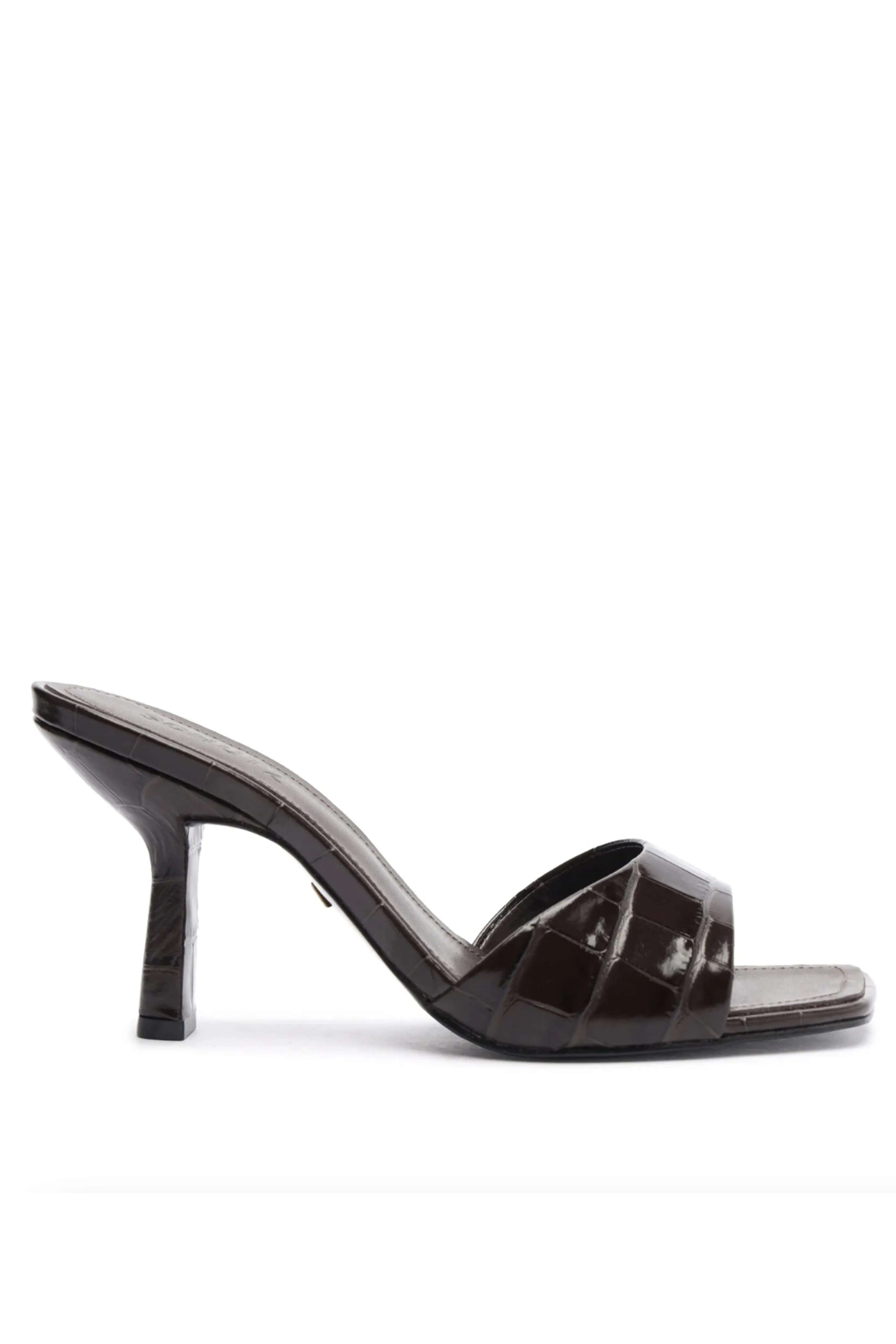 SCHUTZ | Posseni Mules - Dark Brown Croc