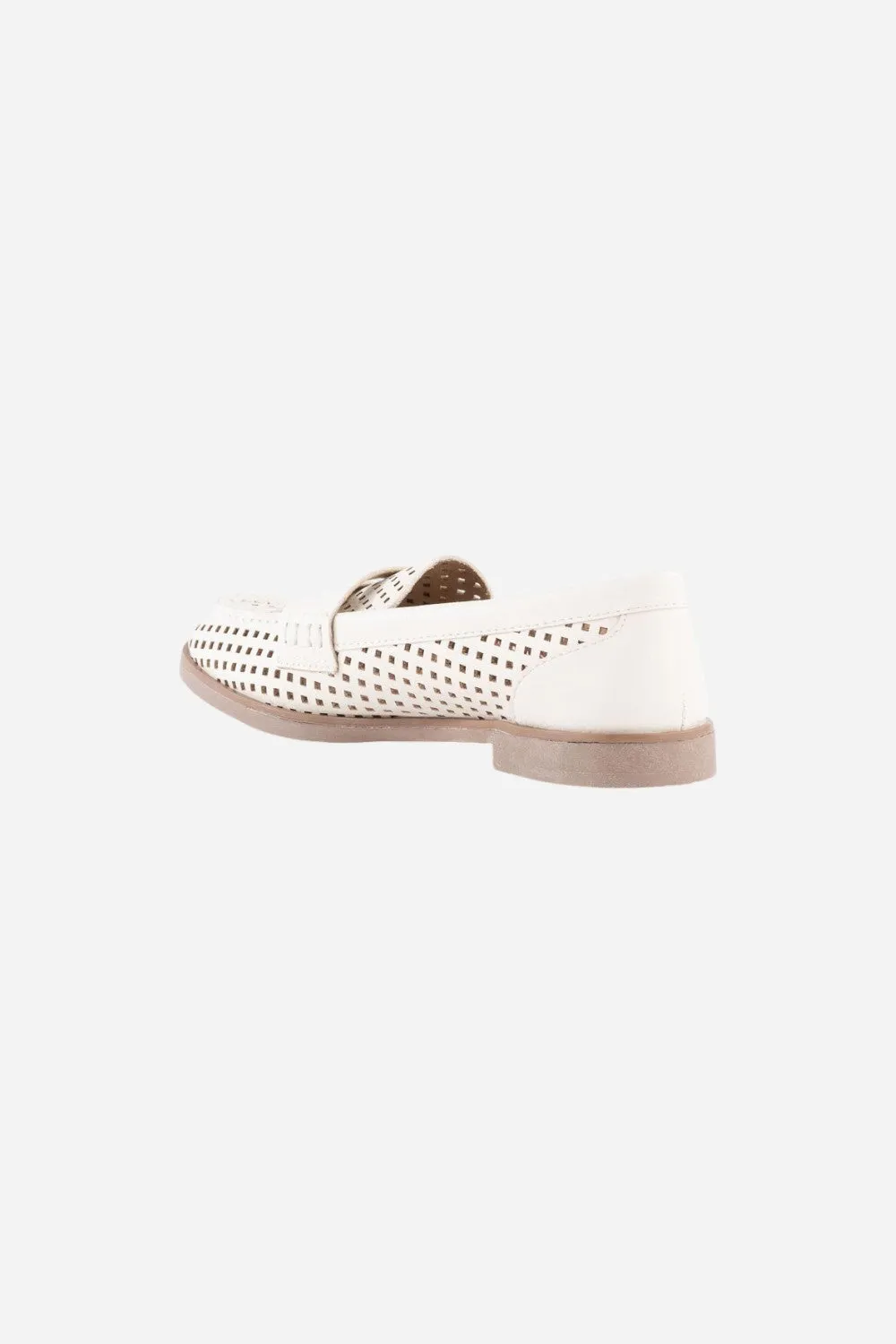 Seychelles Bamboo Mule Loafer in Off White