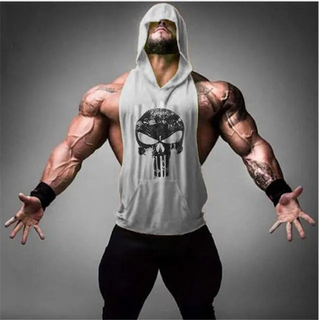 Skull Golds Bodybuilding Stringer Tank Tops men Gyms Stringer Shirt Fitness Tank Top Men Gyms Clothing Cotton Vest hoodies