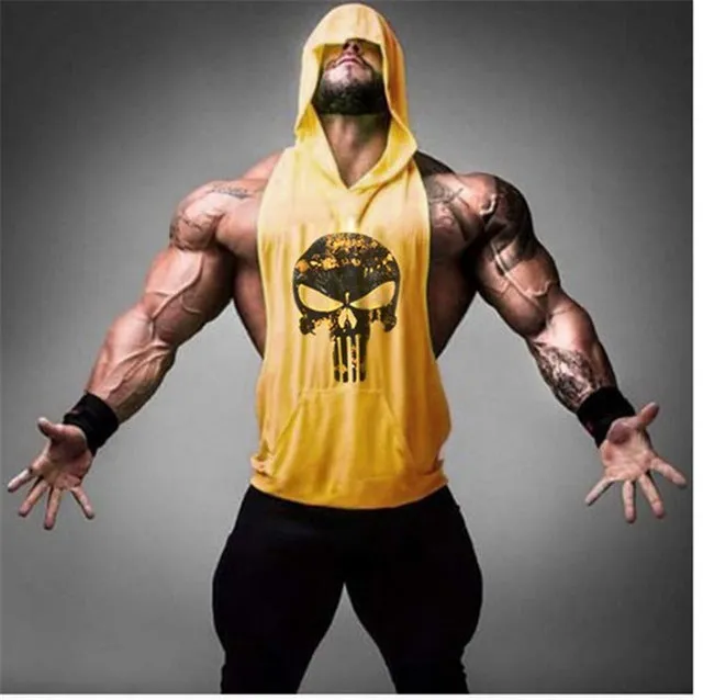 Skull Golds Bodybuilding Stringer Tank Tops men Gyms Stringer Shirt Fitness Tank Top Men Gyms Clothing Cotton Vest hoodies