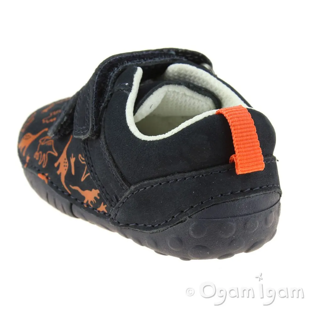 Start-rite Roar Infant Boys Navy Dinosaur Shoe