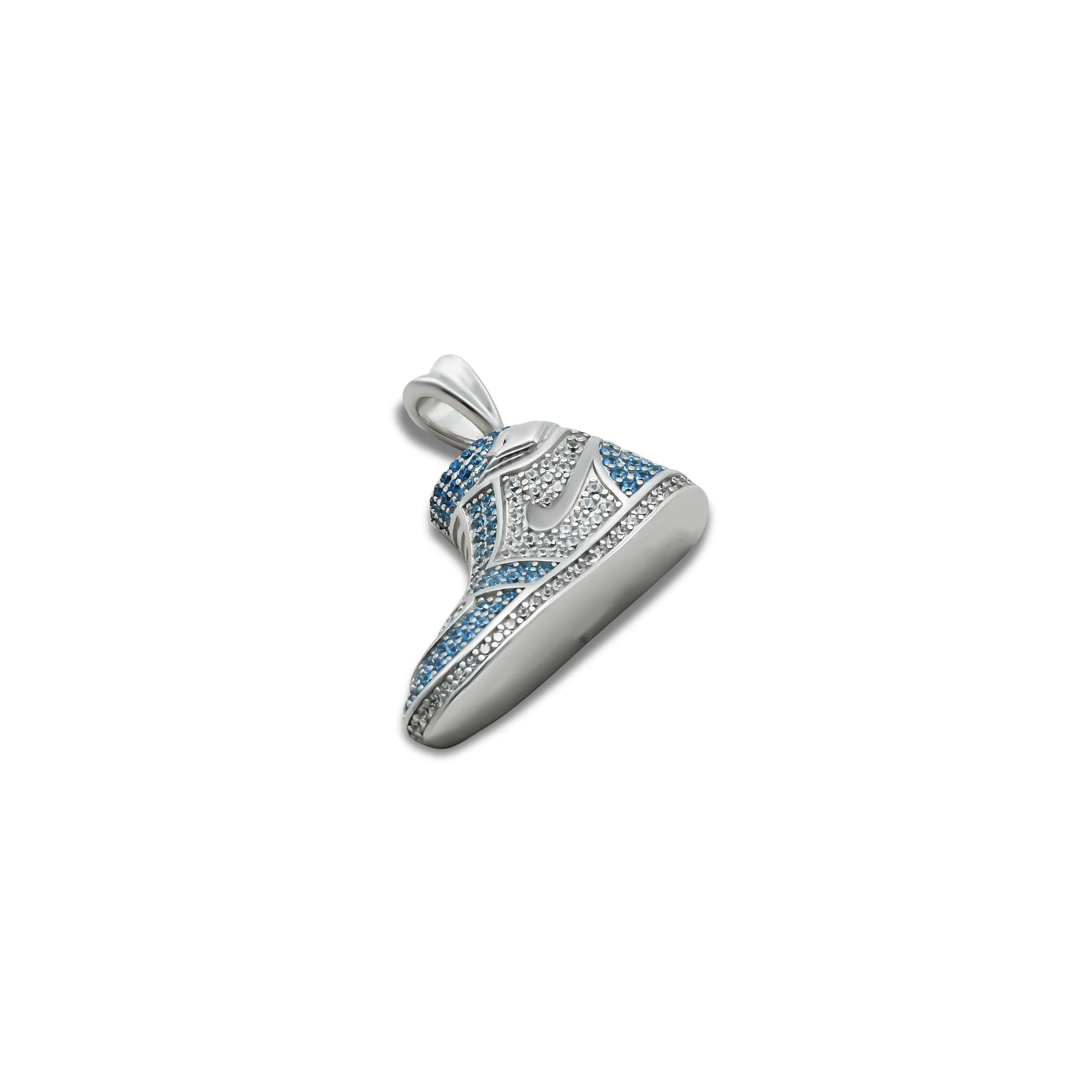 Sterling Silver Blue Jorden Design Shoe Pendent