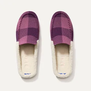 The Scuff Slipper - Mauve Buffalo Check