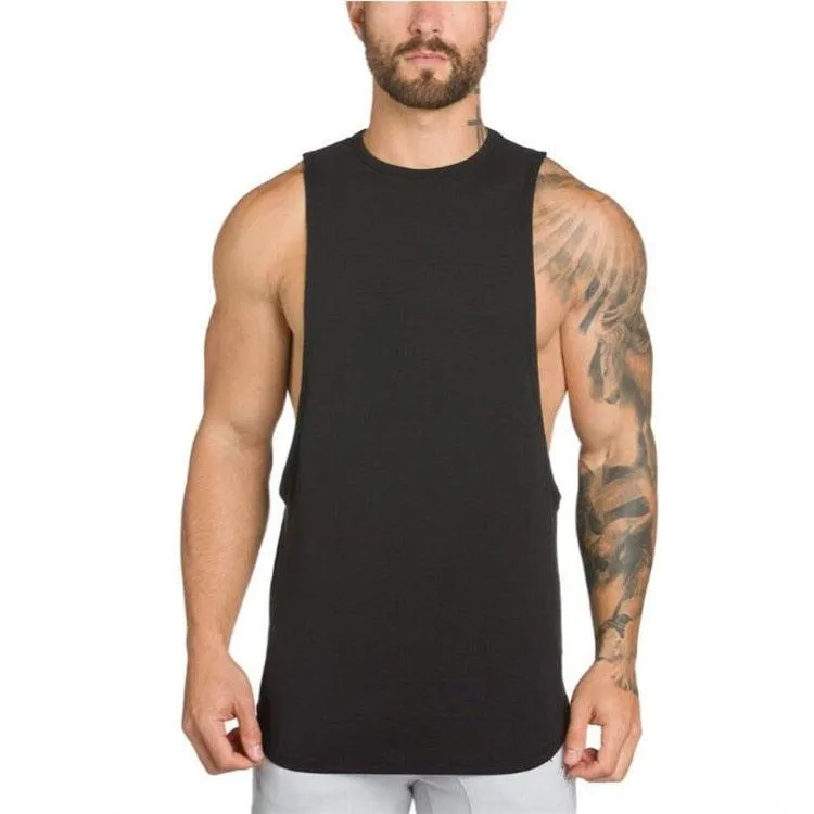 Top "NO PAIN NO GAIN" clothing - bodybuilding stringer gym tank top - men fitness singlet cotton sleeveless shirt muscle vest (TM7)(1U101)(1U100)