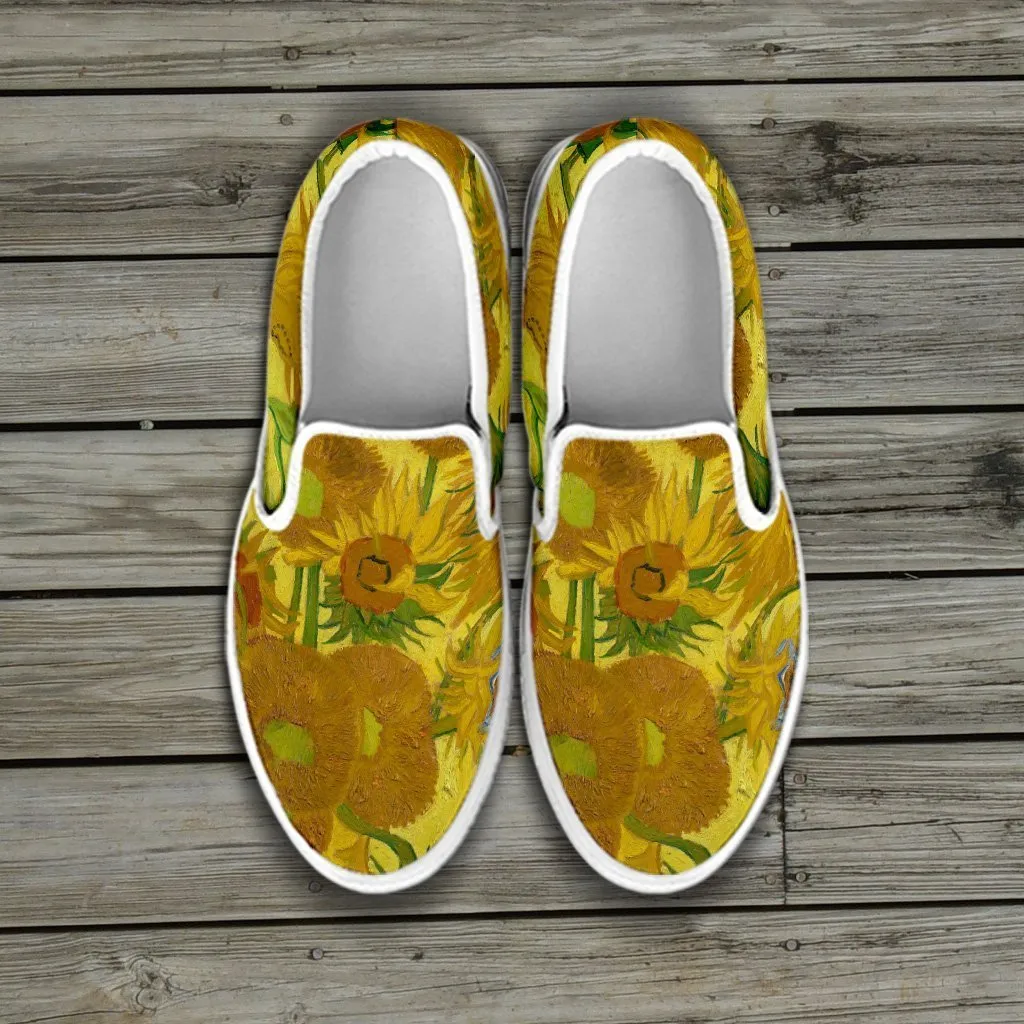 Van Gogh Sunflowers Slipons