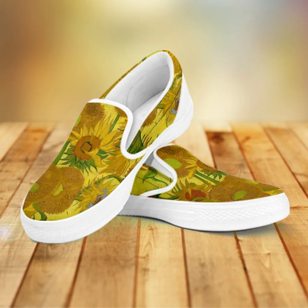 Van Gogh Sunflowers Slipons