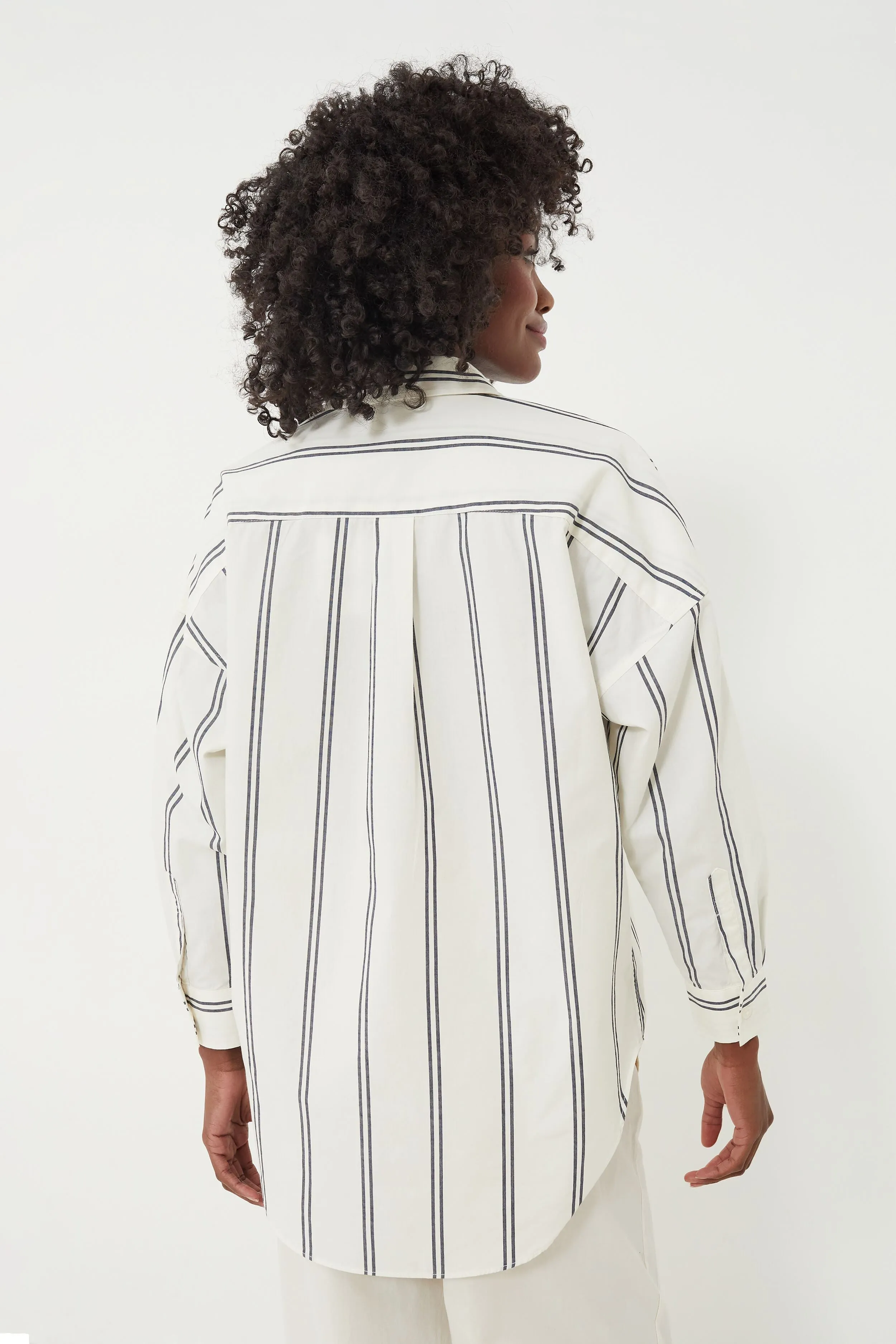 Vanilla Navy Two Stripe Chiara Shirt