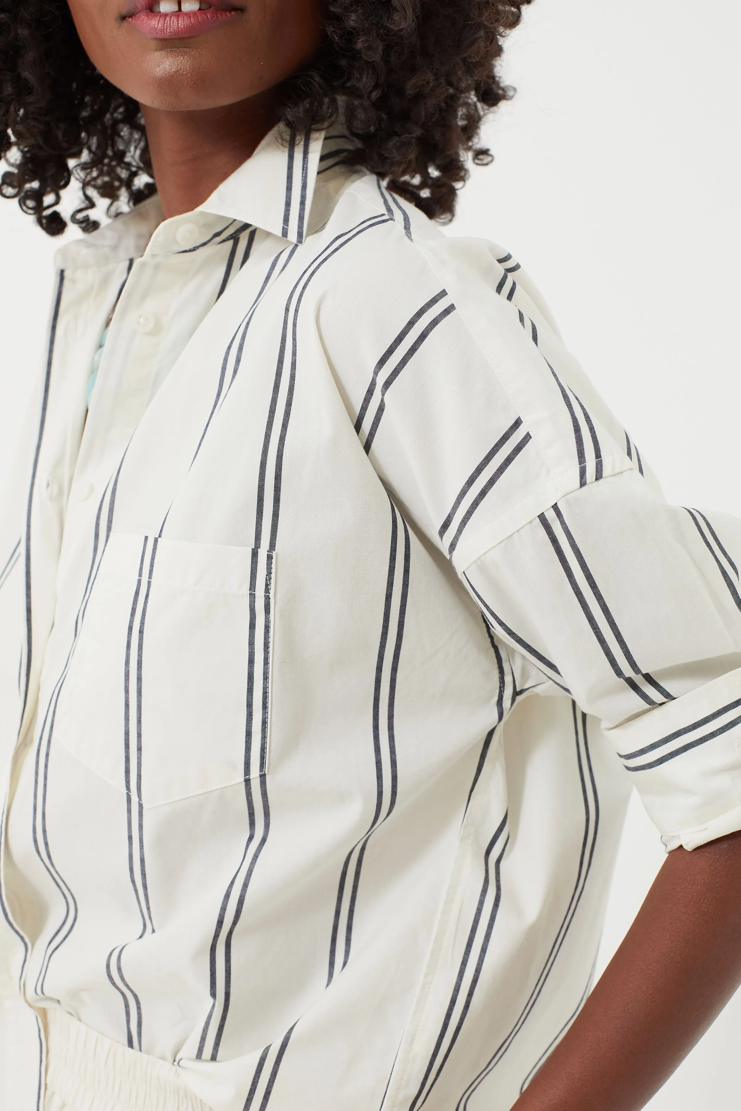 Vanilla Navy Two Stripe Chiara Shirt