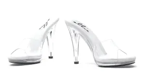 Vanity-421 Clear 4.5" Heel Mule Sandals