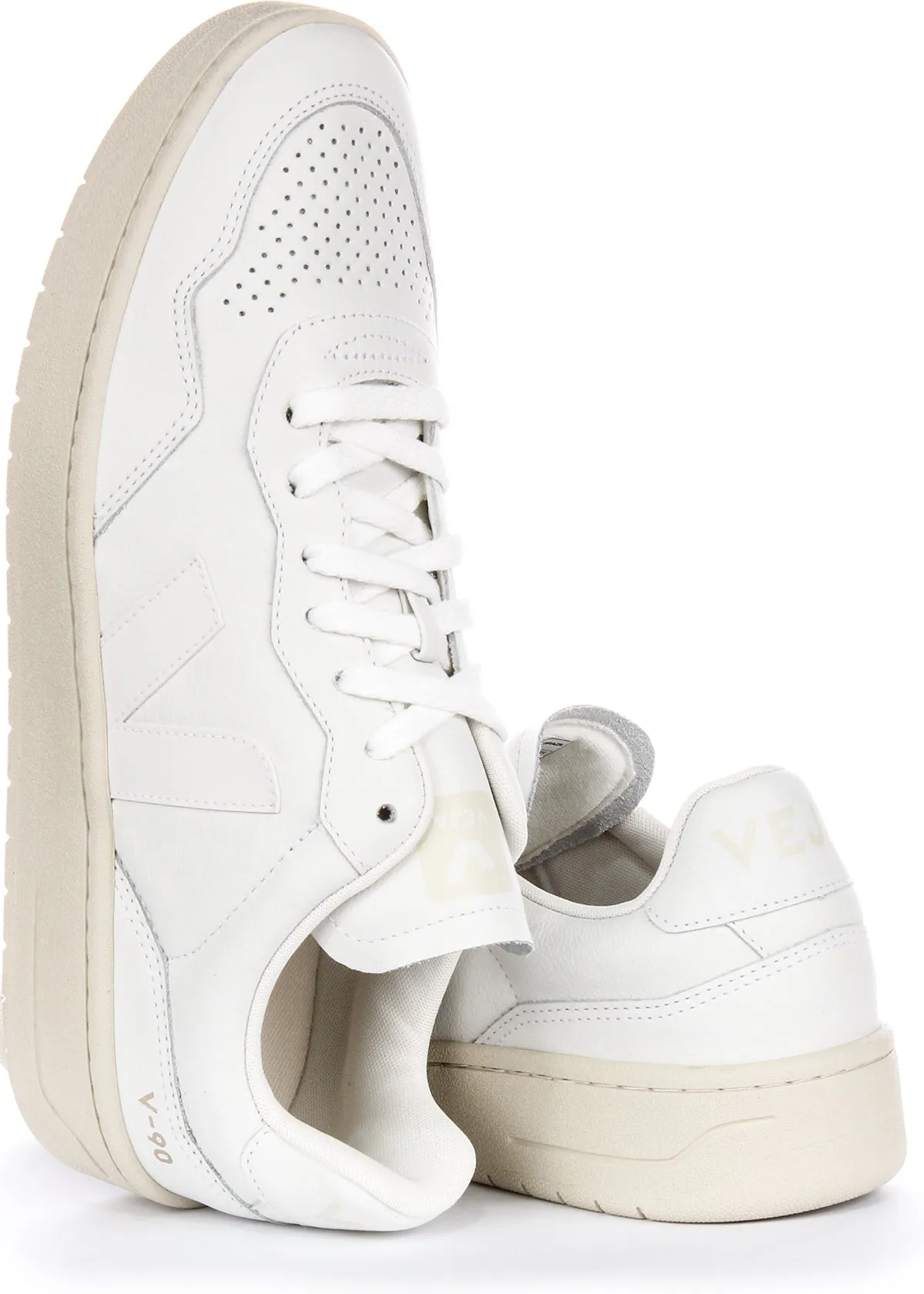 Veja V 90 Leather In Off White For Women