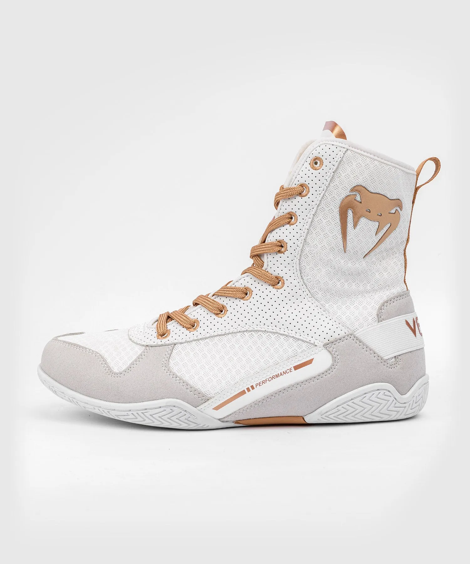 Venum Elite Boxing Shoes - White/Gold