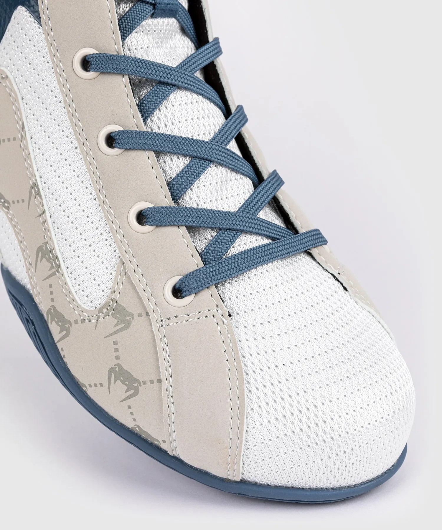 Venum Elite Evo Monogram Boxing Shoes - White/Blue