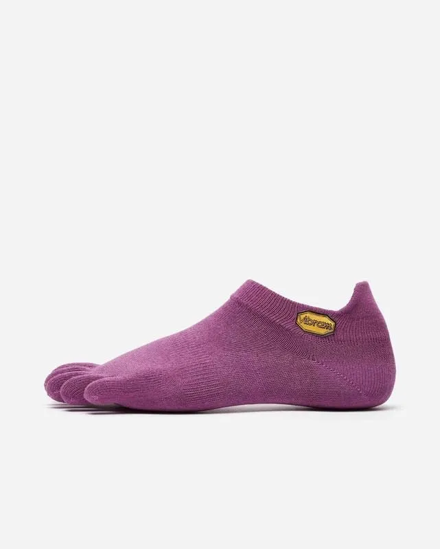 Vibram Athletic No Show Five Fingers Performance Toe Socks - Purple