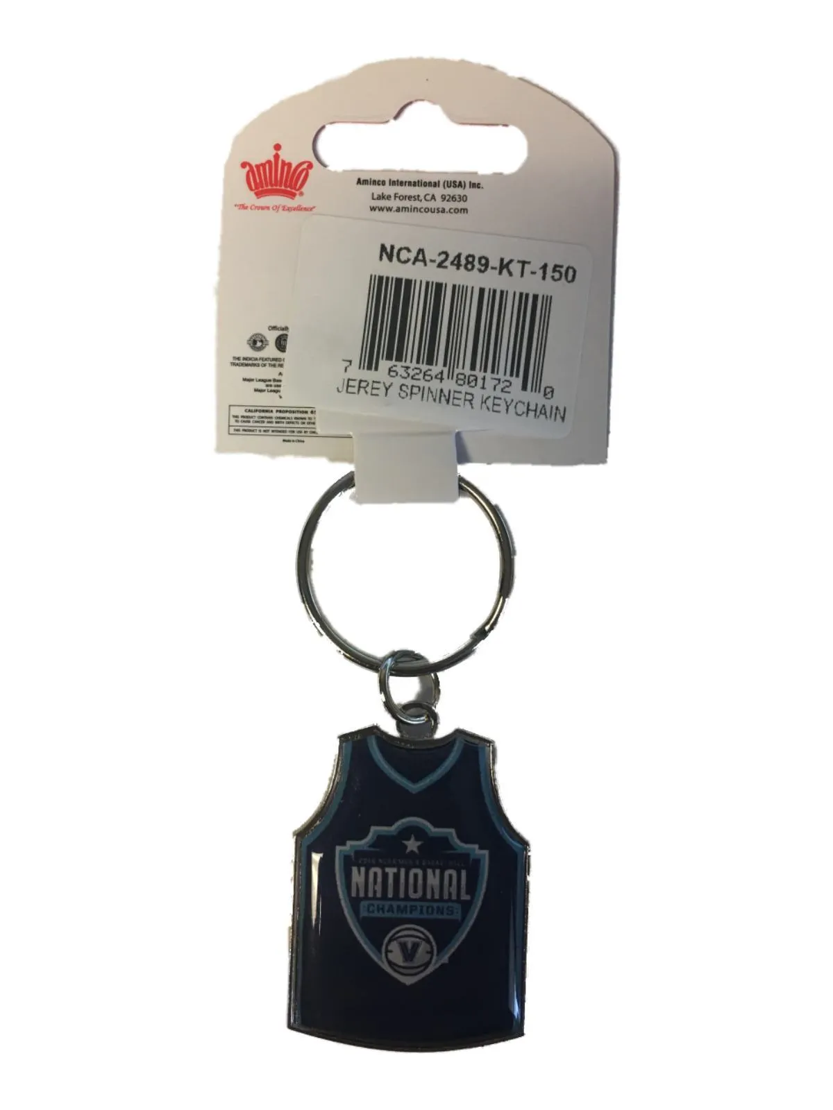 Villanova Wildcats 2018 Men's Basketball National Champions Jersey Keychain