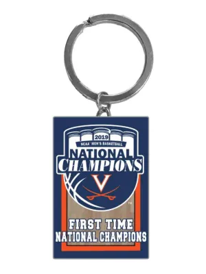 Virginia Cavaliers 2019 NCAA Basketball National Champions First Time Keychain