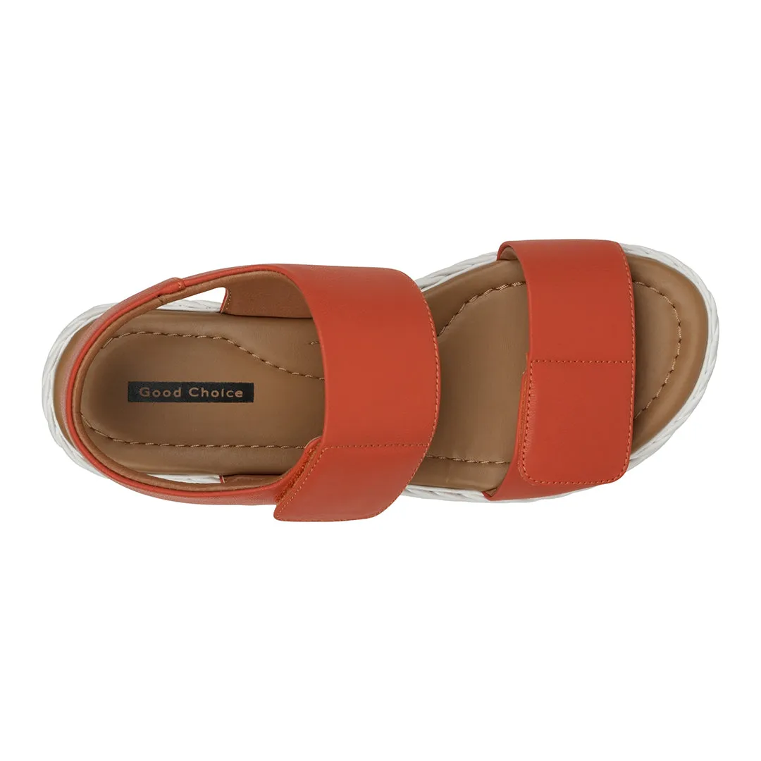 Vosa coral Double Band Velcro Platform Sandals