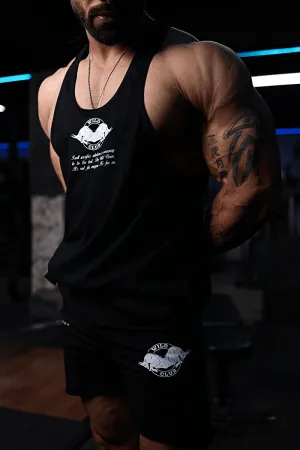 Wild Club Motivation Stringer And Shorts Coord  (Black)