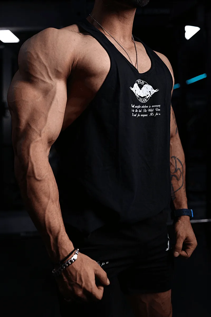 Wild Club Motivation Stringer And Shorts Coord  (Black)