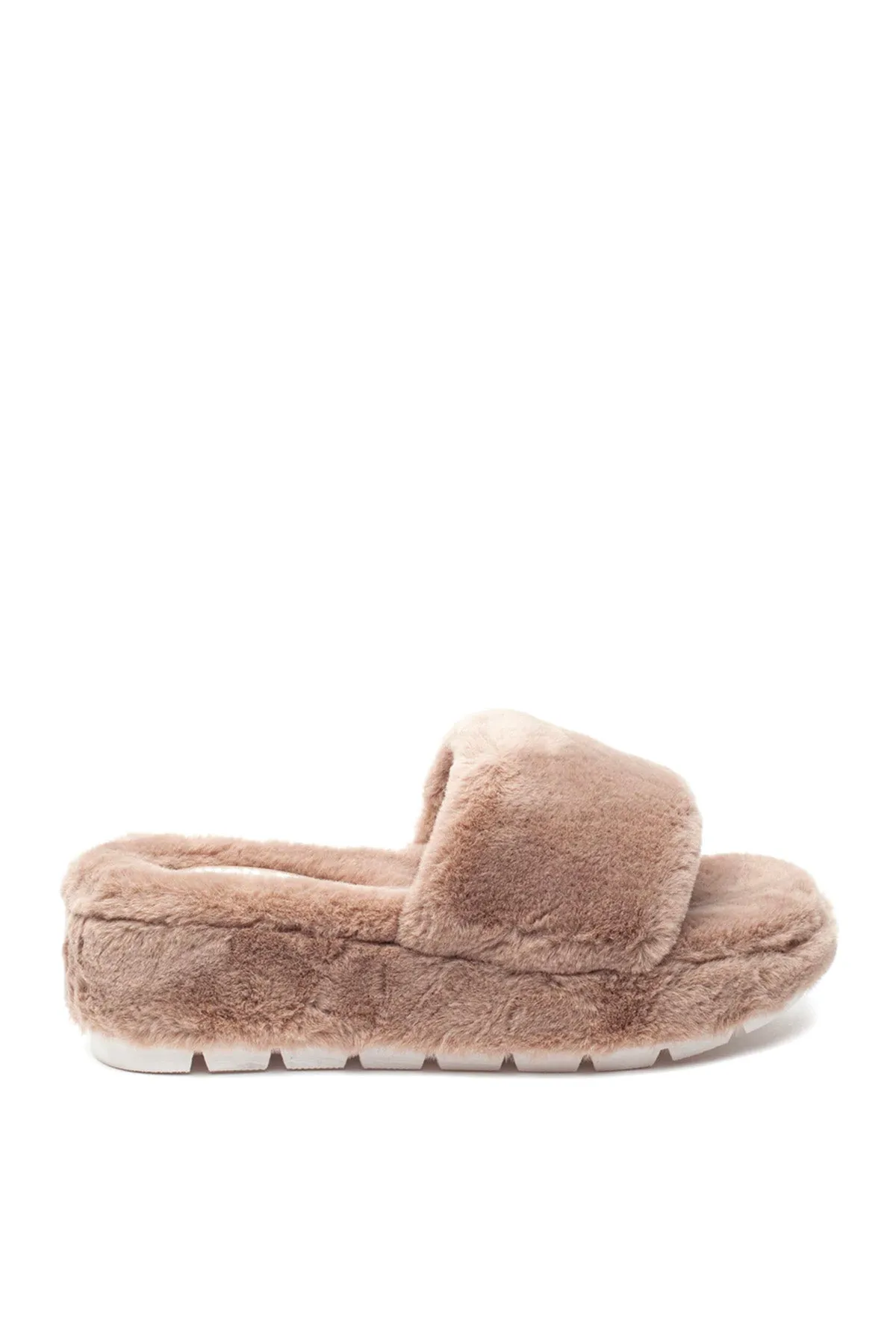 Willow Faux Fur Slides - Brown