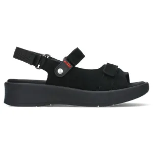 Wolky Globe Black Nubuck Sandal (Women's)