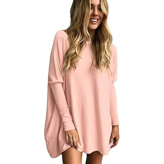 Women's Plain Oversized Loose Fitting Tunic Top