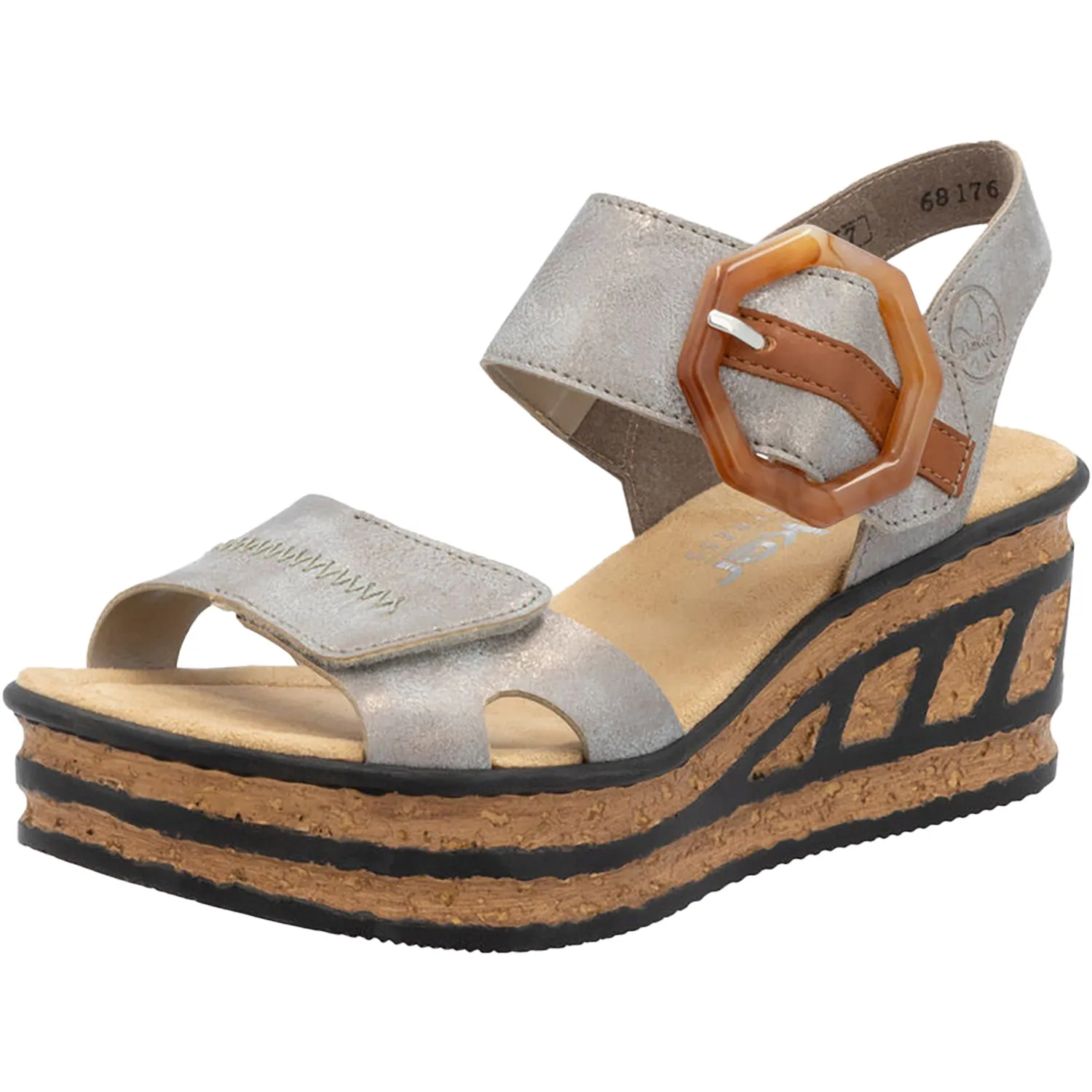 Women's Rieker 68176-40 Grey/Cayenne Synthetic